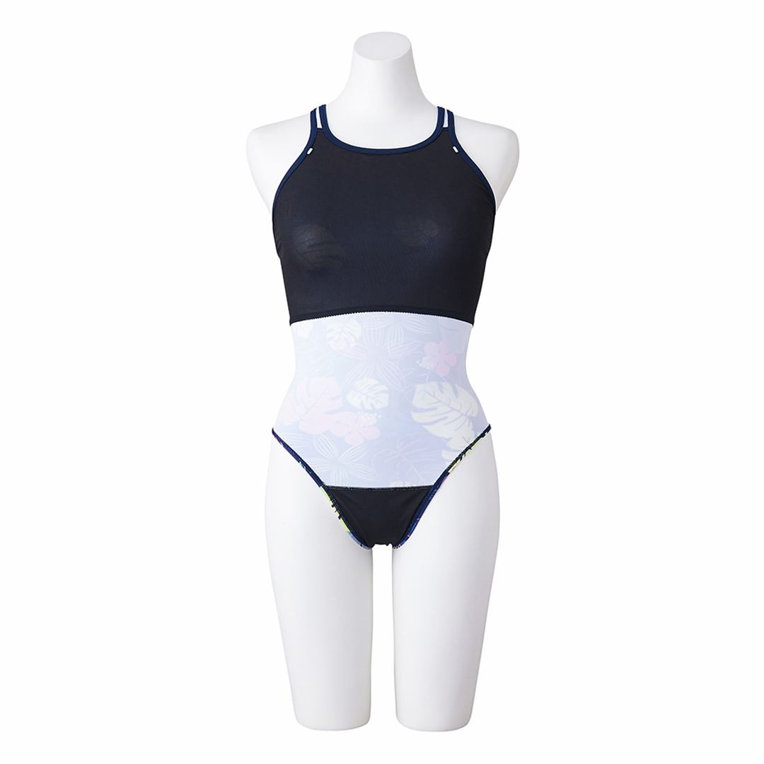 【TERAKAWA AYA COLLECTION】競泳練習用ミディアムカット ネイビー XS