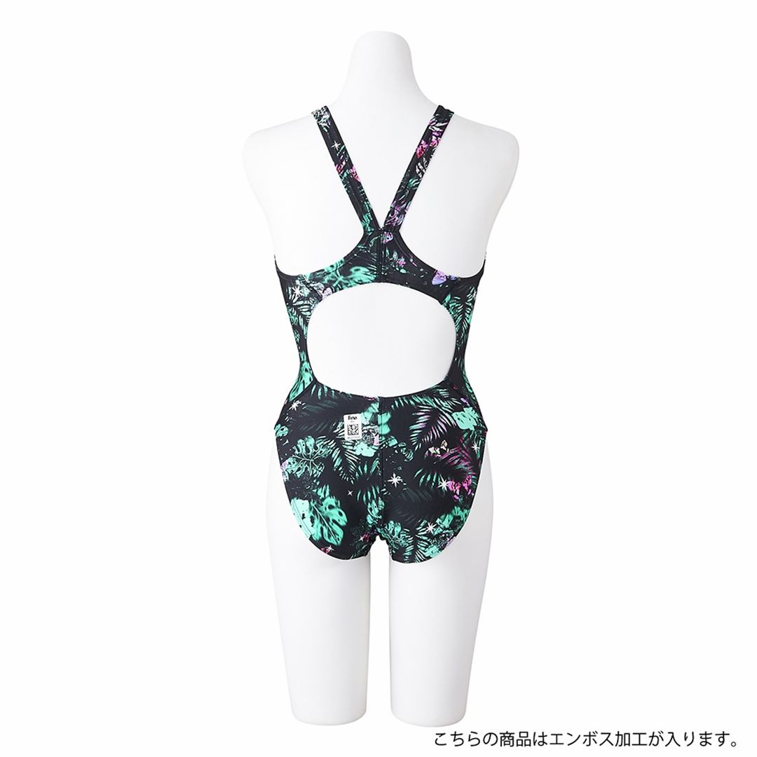 【TERAKAWA AYA COLLECTION／STREAM ACE】競泳用ミディアムカット ターコイズ S