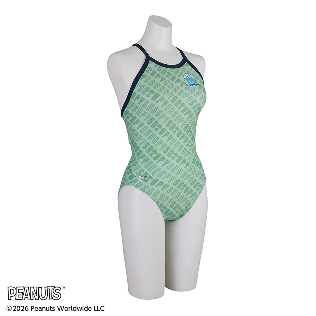 【PEANUTS】競泳練習用ミディアムカット ミント 140