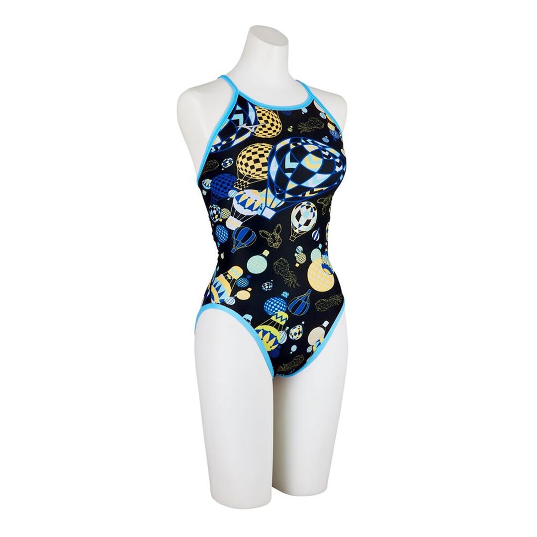 【Ri collection】競泳練習用ミディアムカット ブラック XS