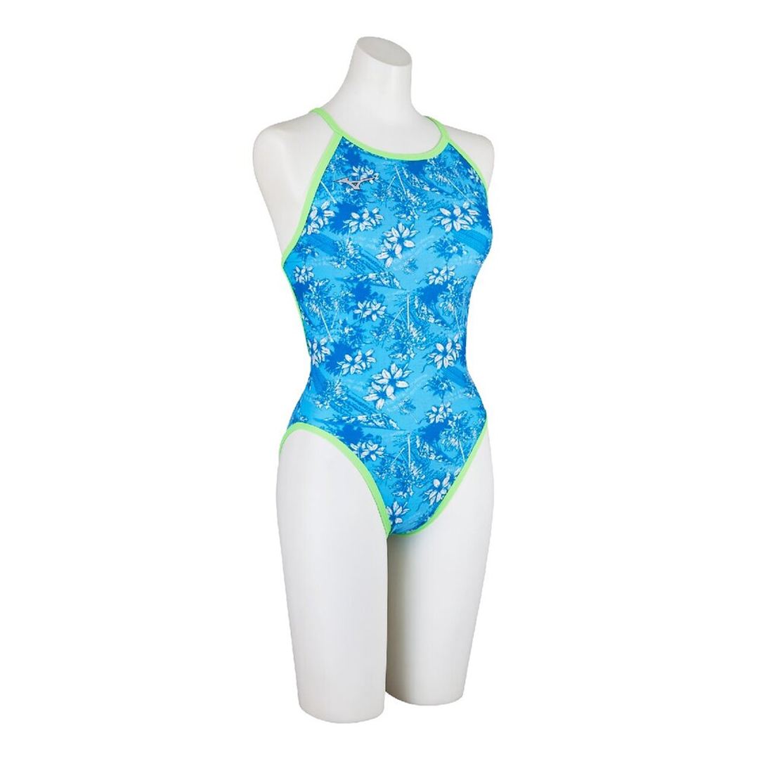 【Ri collection】競泳練習用ミディアムカット ライトブルー 140