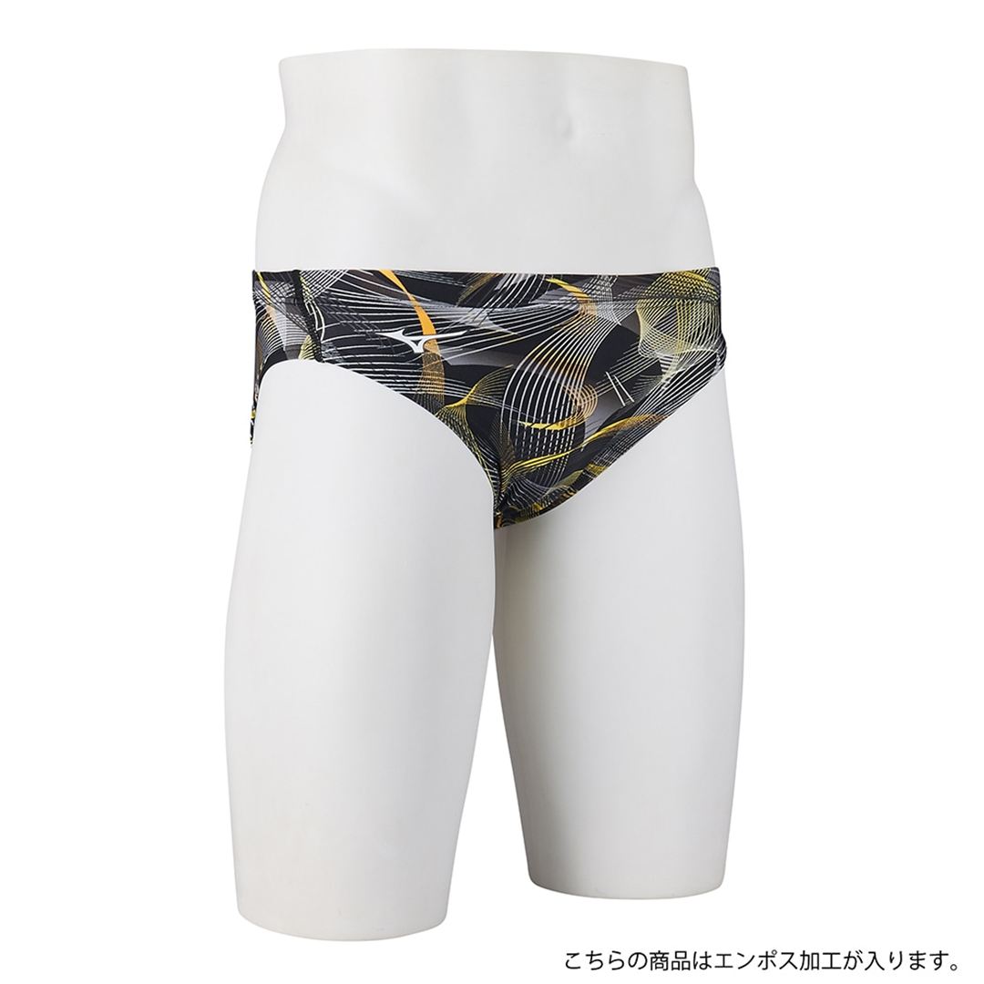 競泳用Vパンツ ブラック×グレー S