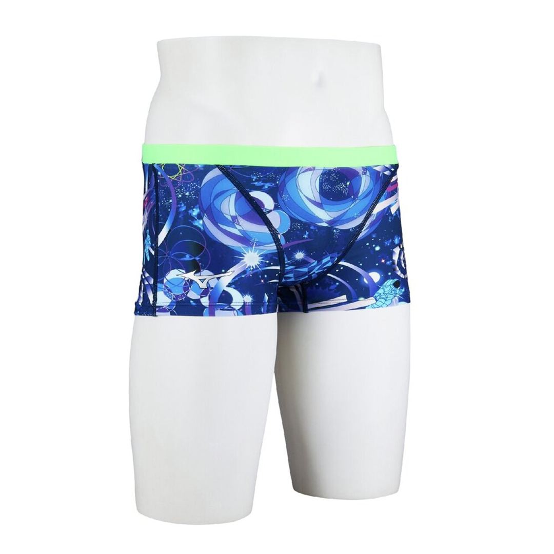 【Ri Collection】競泳練習用ショートスパッツ ライトブルー L