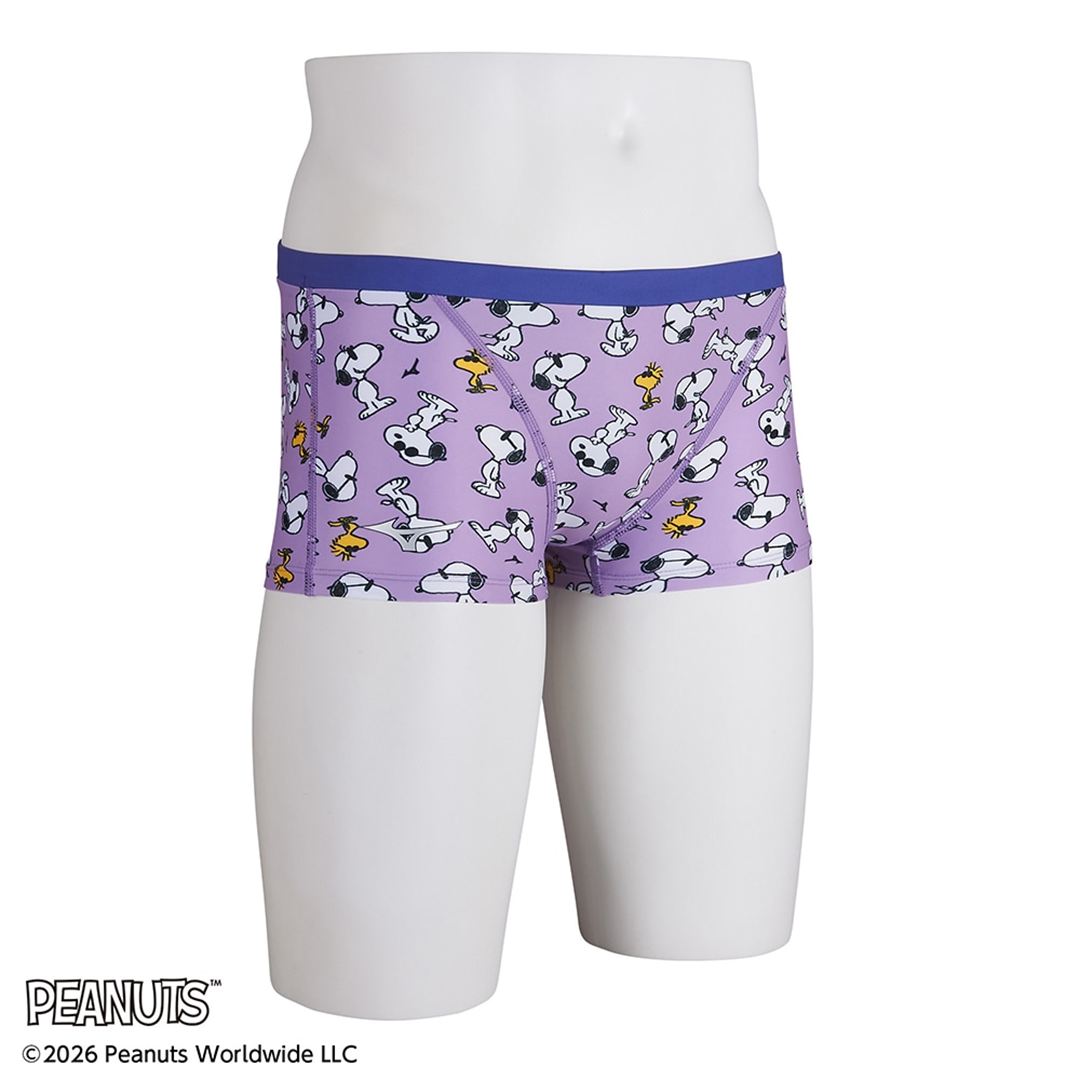 【PEANUTS】競泳練習用ショートスパッツ パープル XL