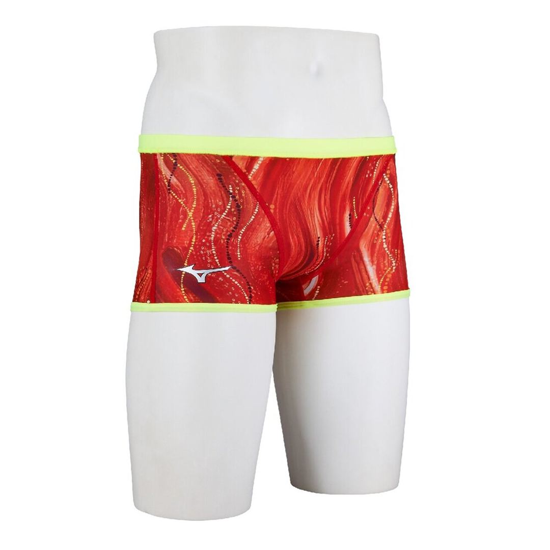 【Ri collection】競泳練習用ショートスパッツ(リバーシブル) レッド XS