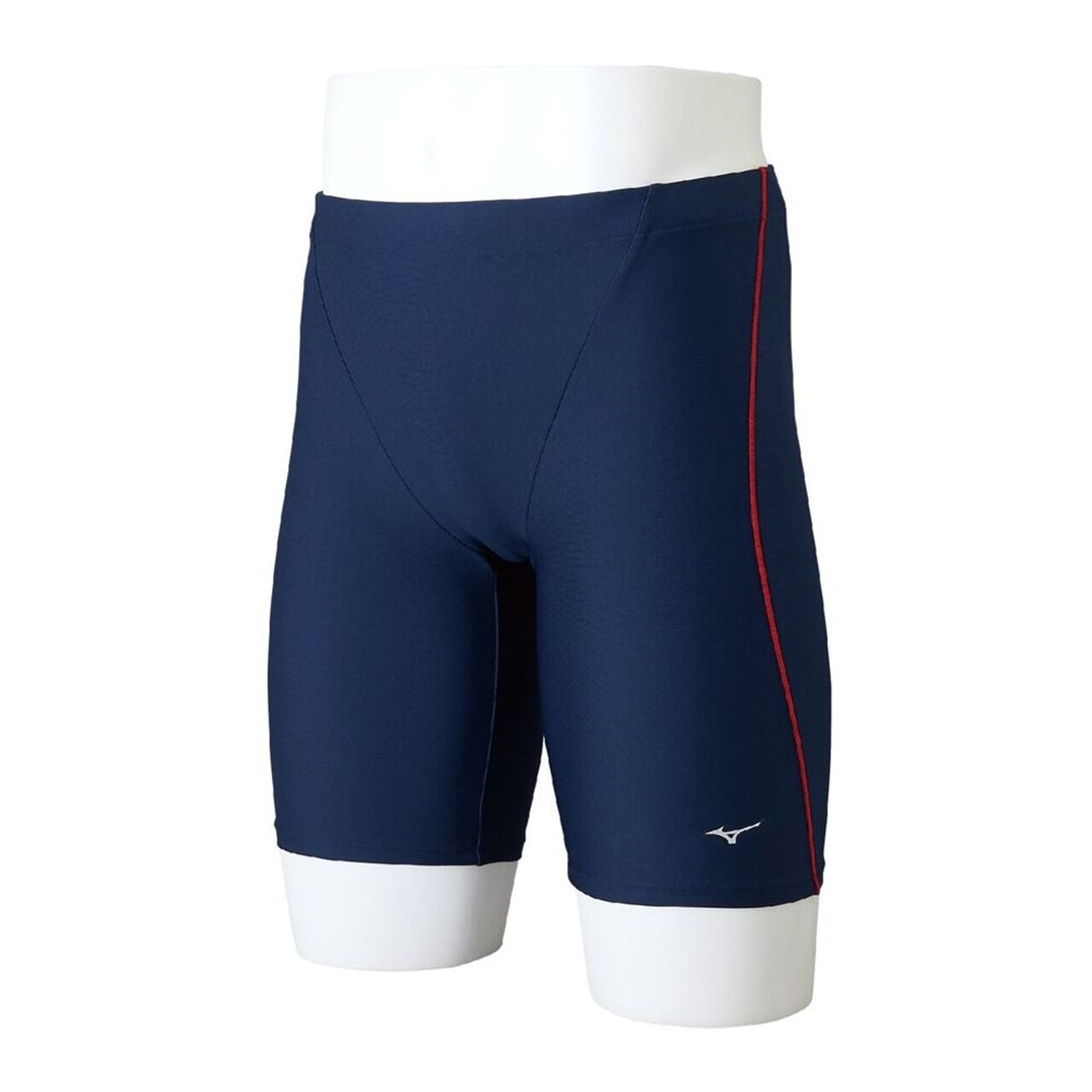 ベーシックハーフスパッツ ネイビー×レッド XS