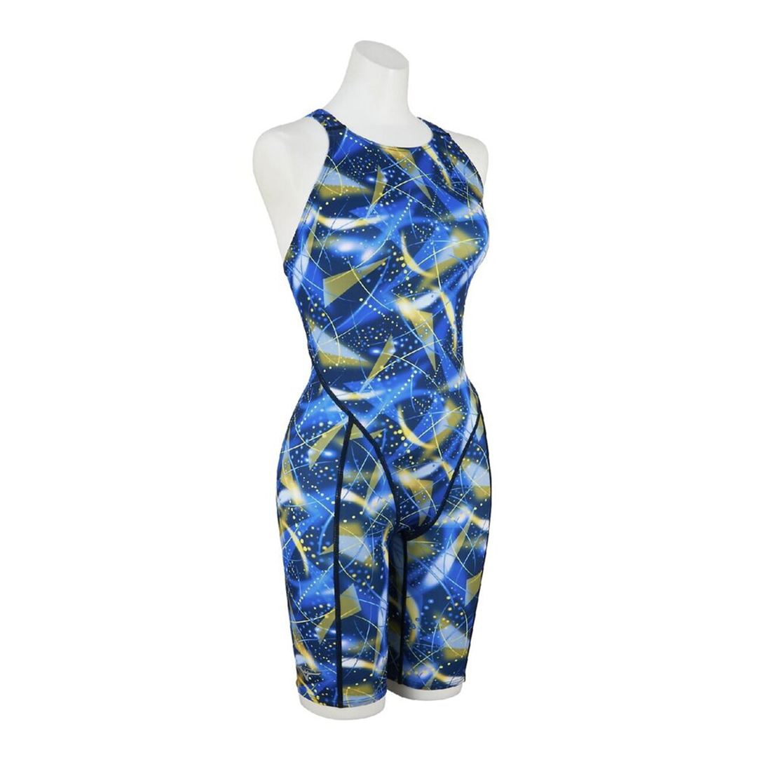 【ST Graphic】競泳用ハーフスーツ(マスターズバック) ネイビー×ブルー XS