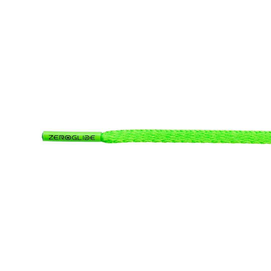 ゼログライドシューレース(平型／幅：4mm) ネオングリーン 140