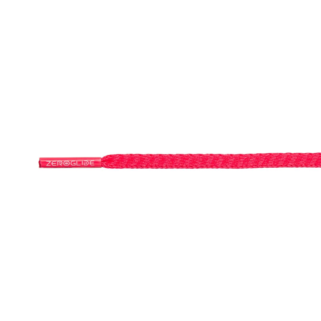 ゼログライドシューレース(平型／幅：4mm) ネオンピンク 140