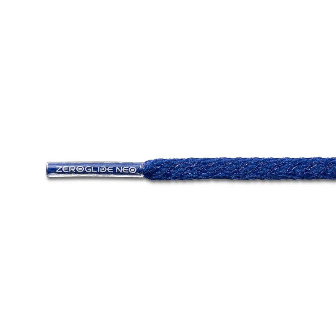 ゼログライドネオシューレース(平型／幅：4mm) ブルー 140