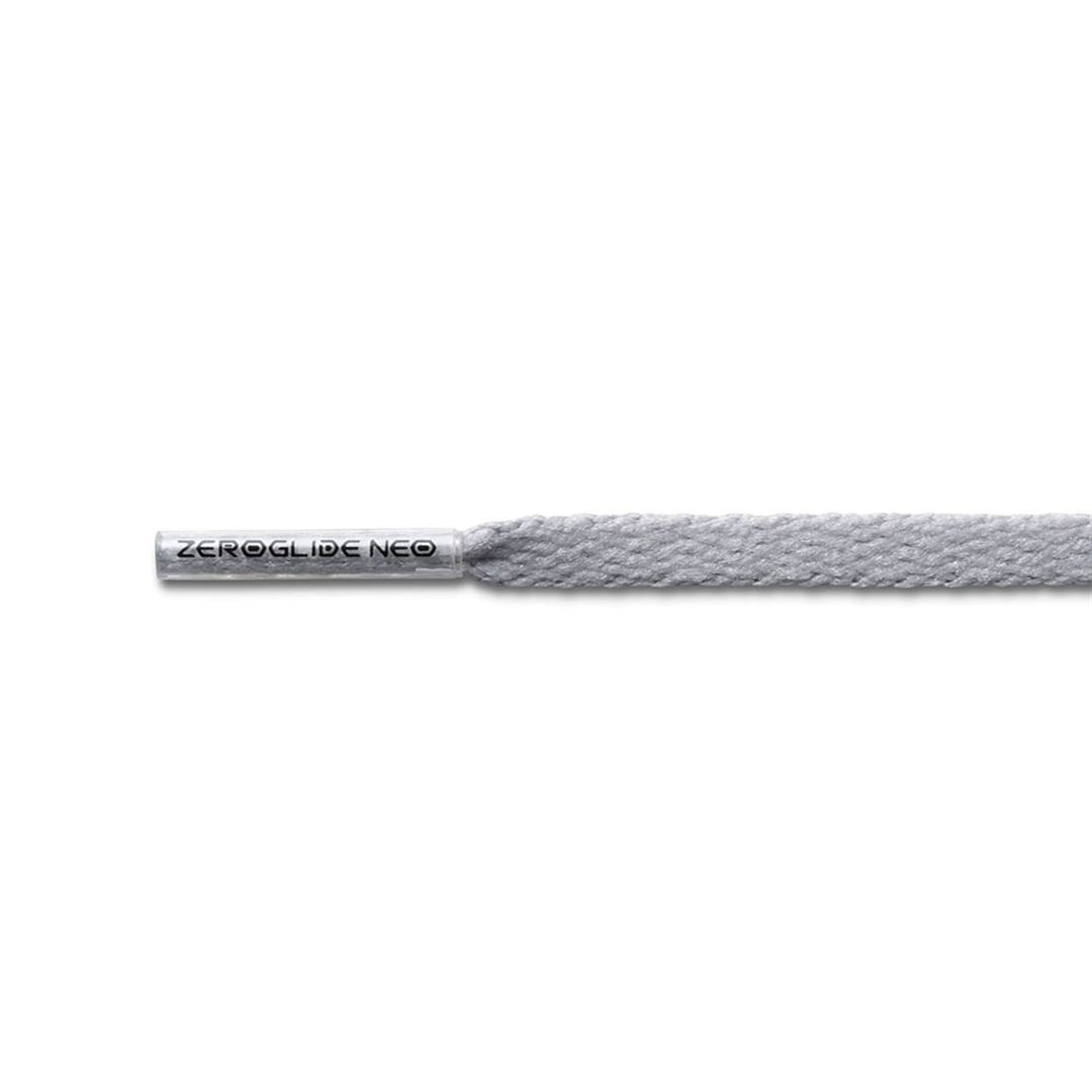 ゼログライドネオシューレース(平型／幅：4mm) シルバー 140