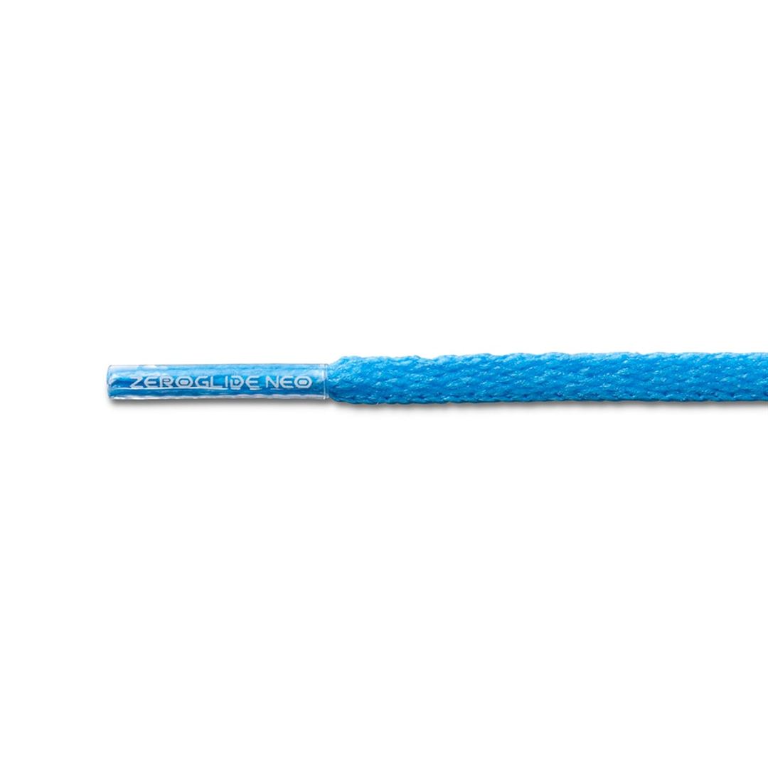 ゼログライドネオシューレース(平型／幅：4mm) ネオンブルー 140