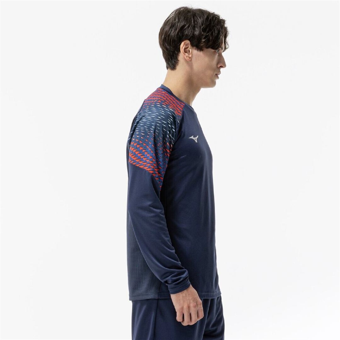 フィールドシャツ(長袖) ドレスネイビー×チャイニーズレッド XL