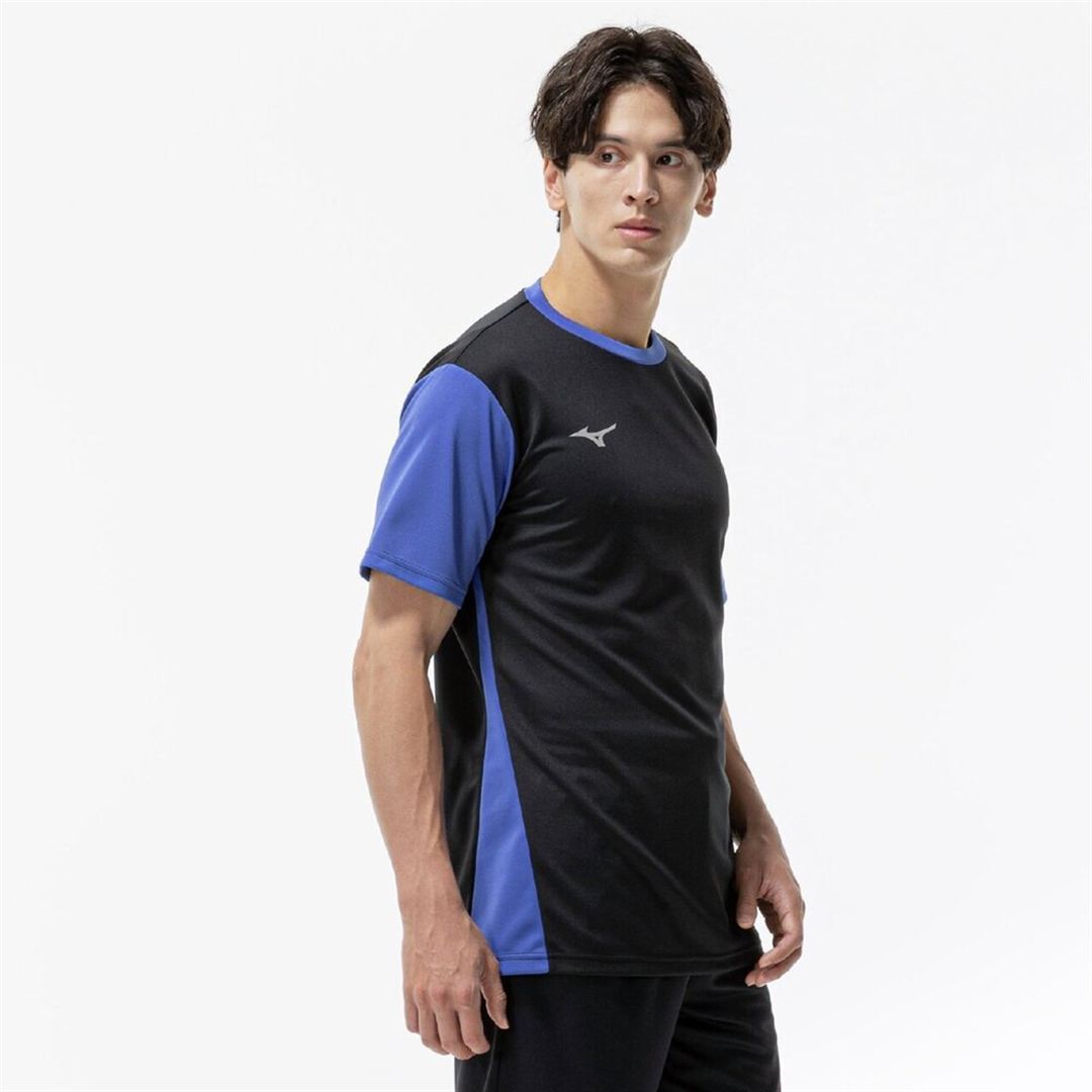 プラクティスシャツ ブラック×ダズリングブルー XL