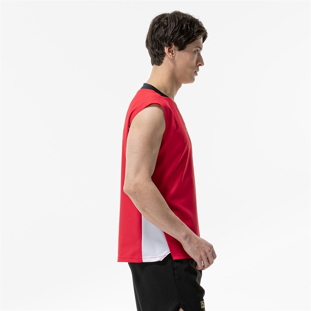 モレリアネオ UL ノースリーブシャツ レッド XL