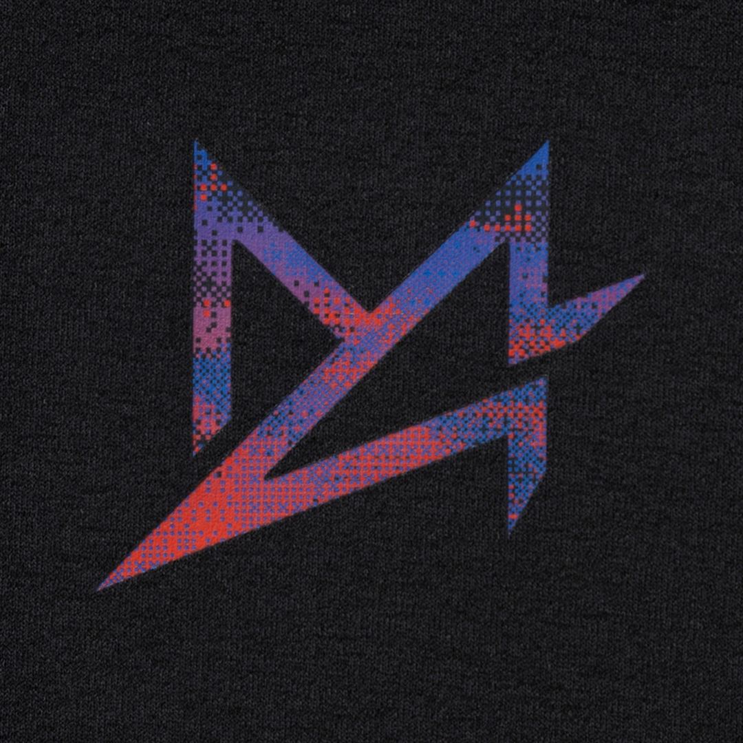 ミズノアルファ プリントTシャツ(長袖) ブラック XL