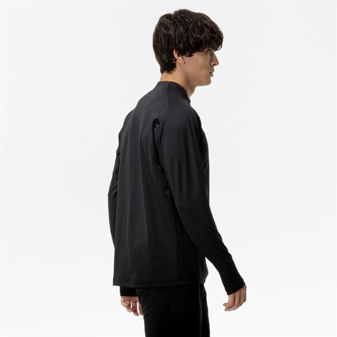 ソリッドニットシャツ ブラック XL