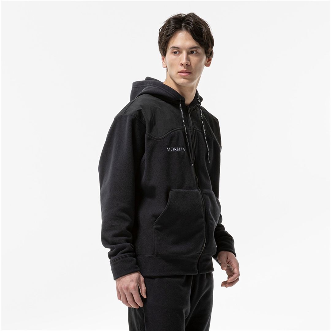 モレリア フリースフーディジャケット ブラック S