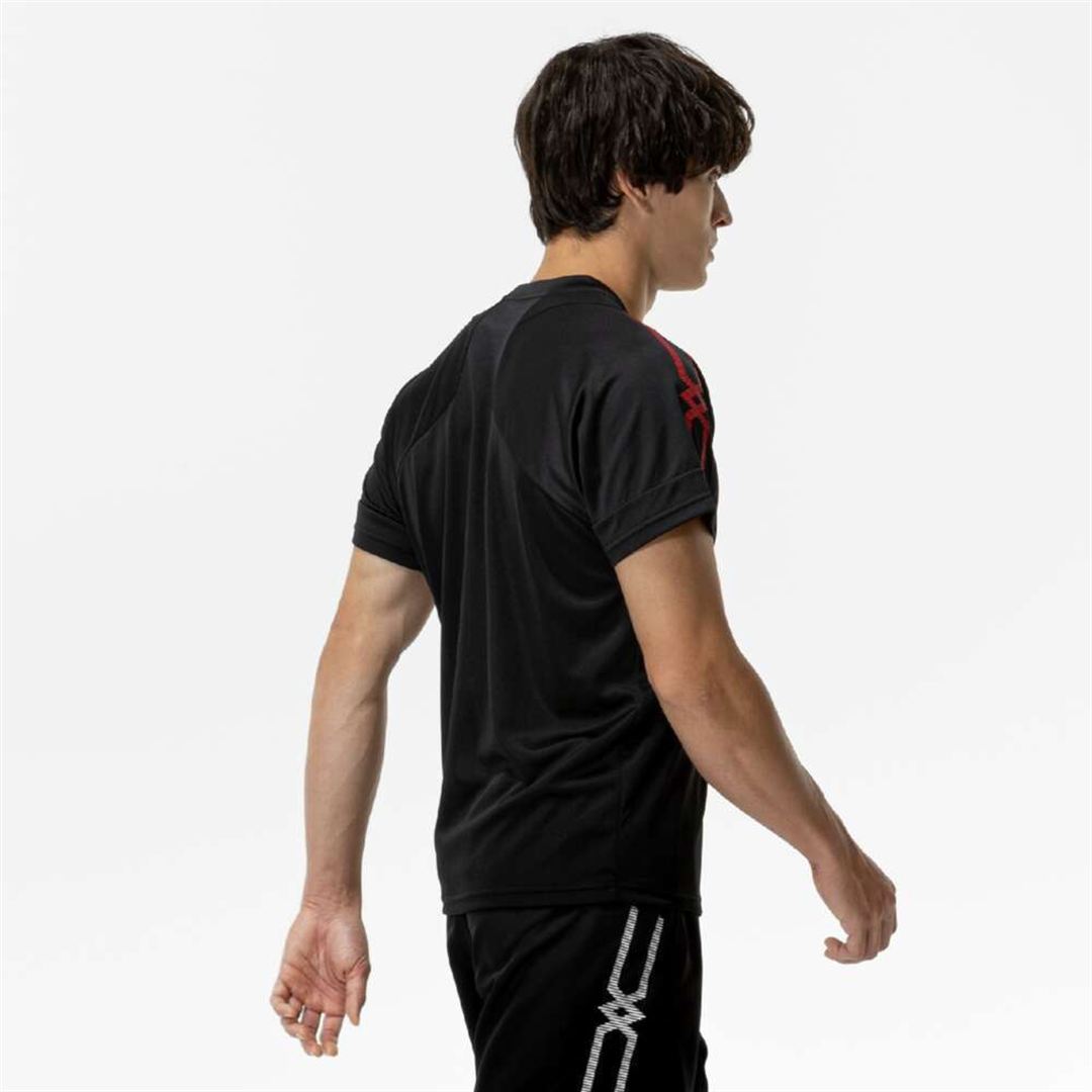 MCライン Tシャツ(陸上競技) ブラック×レッド XS