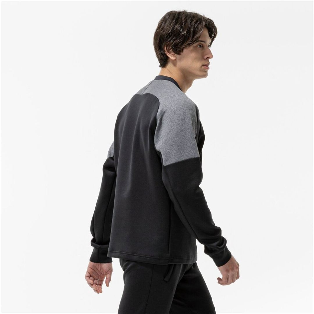 ストレッチクルーネックシャツ ブラック M