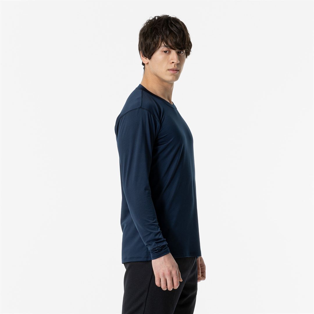 プラクティスシャツ(長袖／裏起毛／バレーボール) ドレスネイビー XL