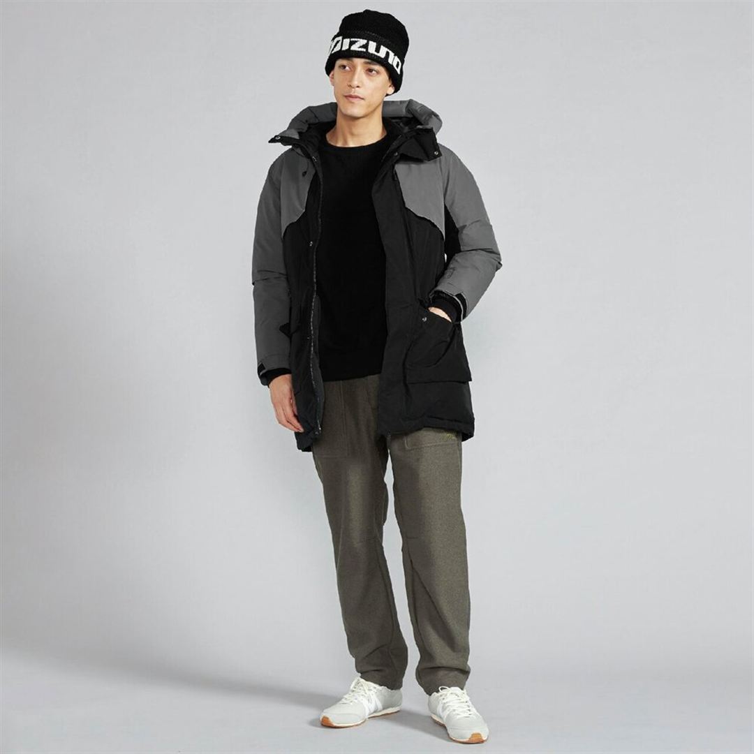 【吸湿発熱】WINDSTOPPER イエローナイフダウンジャケット ブラック×ピューターグレー 2XL