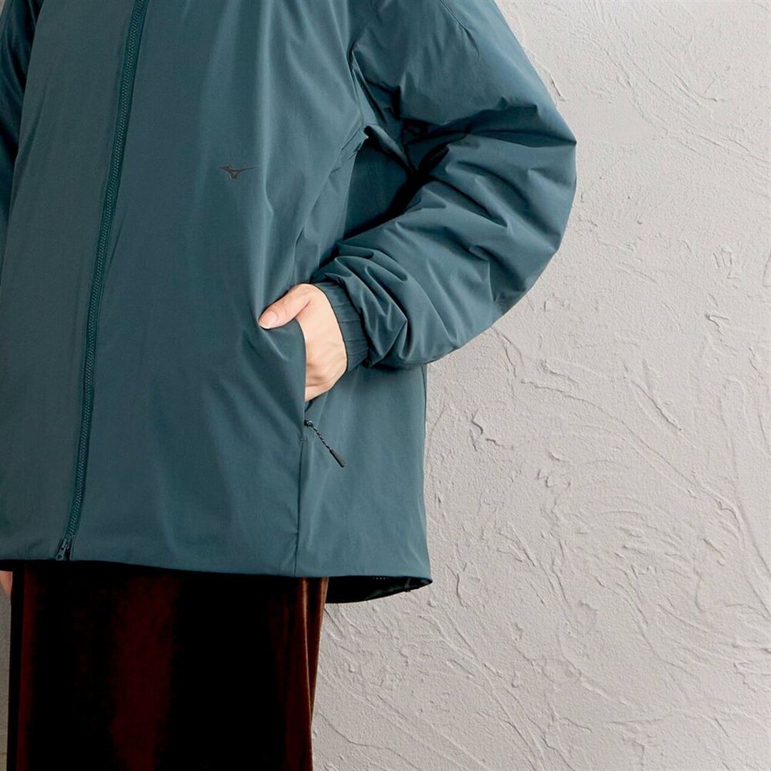 【JEANS FACTORY／吸湿発熱】ブレスサーモパファージャケット フォレストグリーン XL