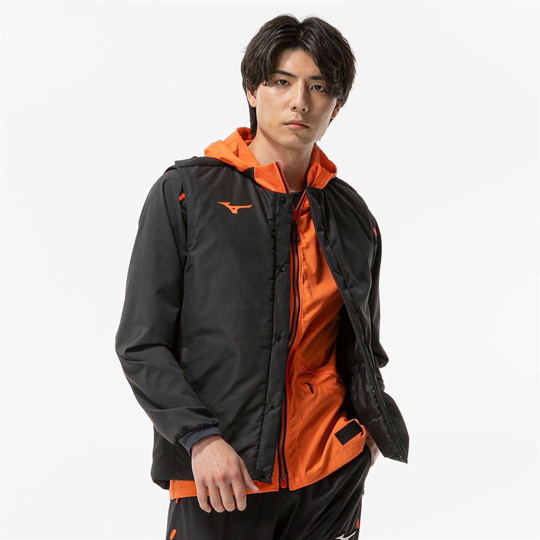 ハイブリッド3WAYジャケット サンストーンオレンジ×ブラック XL