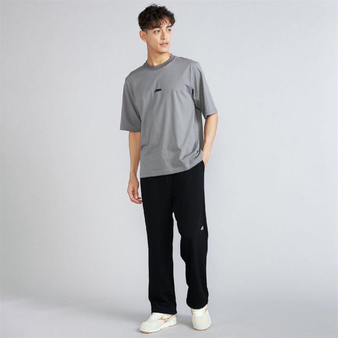 【ミズノ直営限定】モノグラムMポリエステルスパントスウェットパンツ ブラック XL