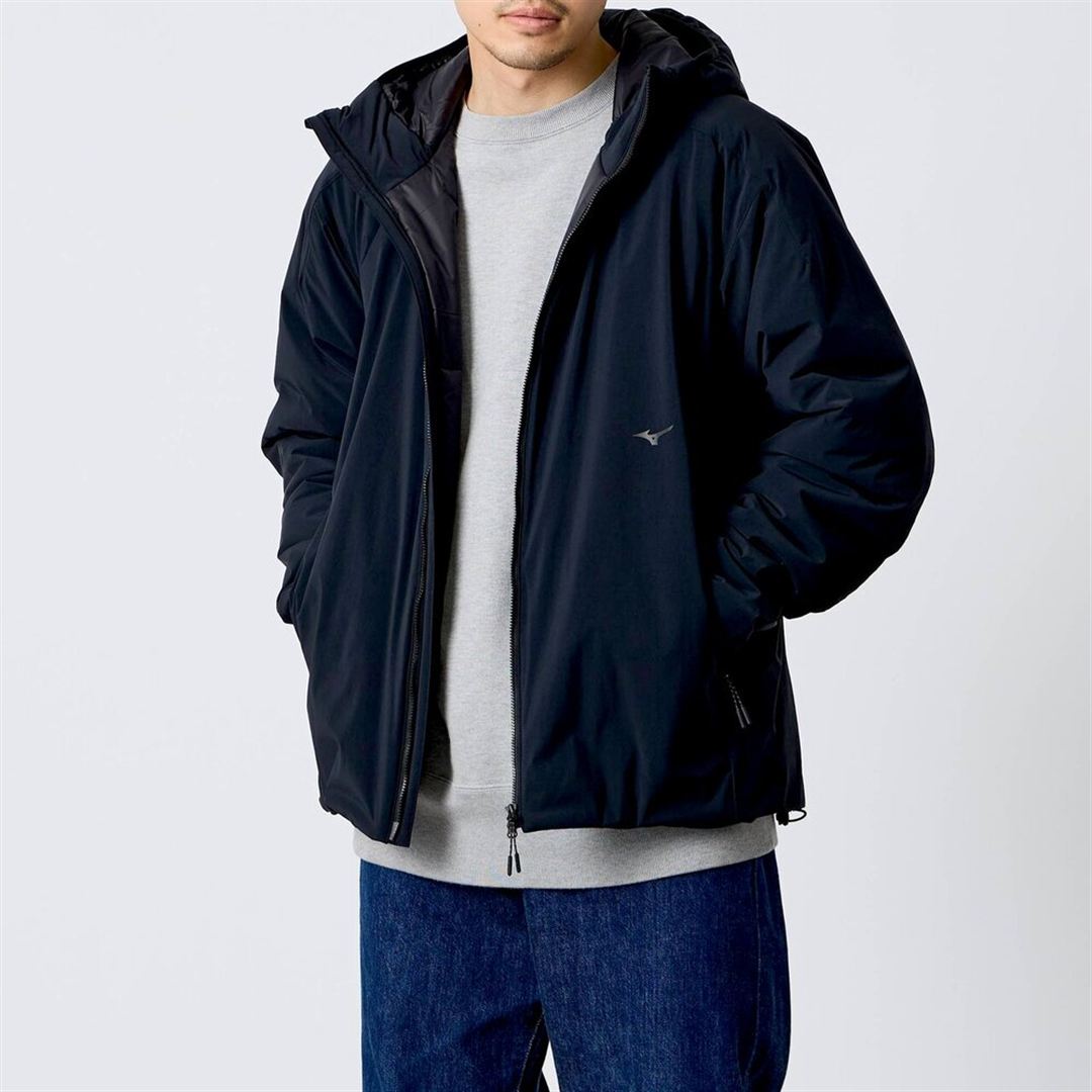 【JEANS FACTORY／吸湿発熱】ブレスサーモパファージャケット ブラック S