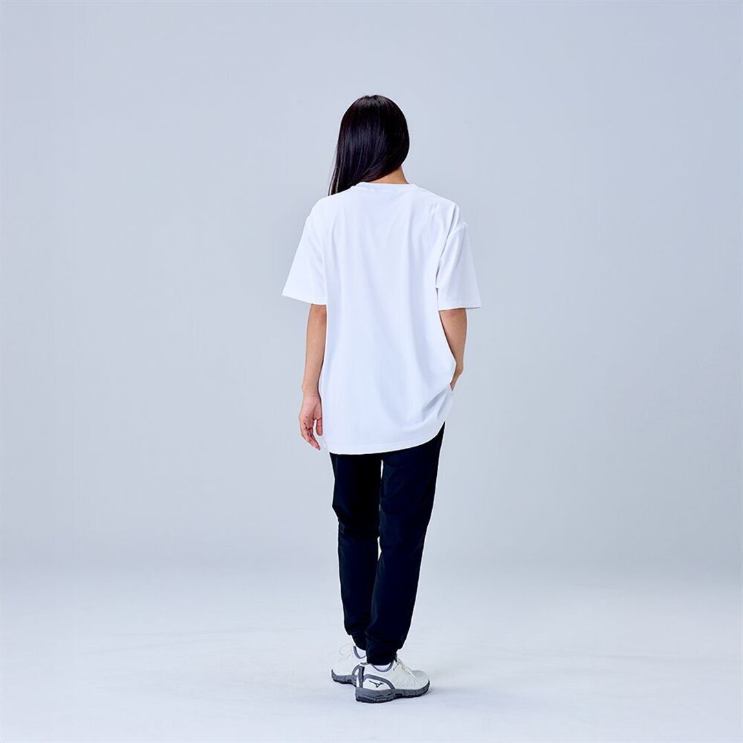 ハイストレッチ クルーネック半袖シャツ（レギュラーシルエット） ホワイト XL