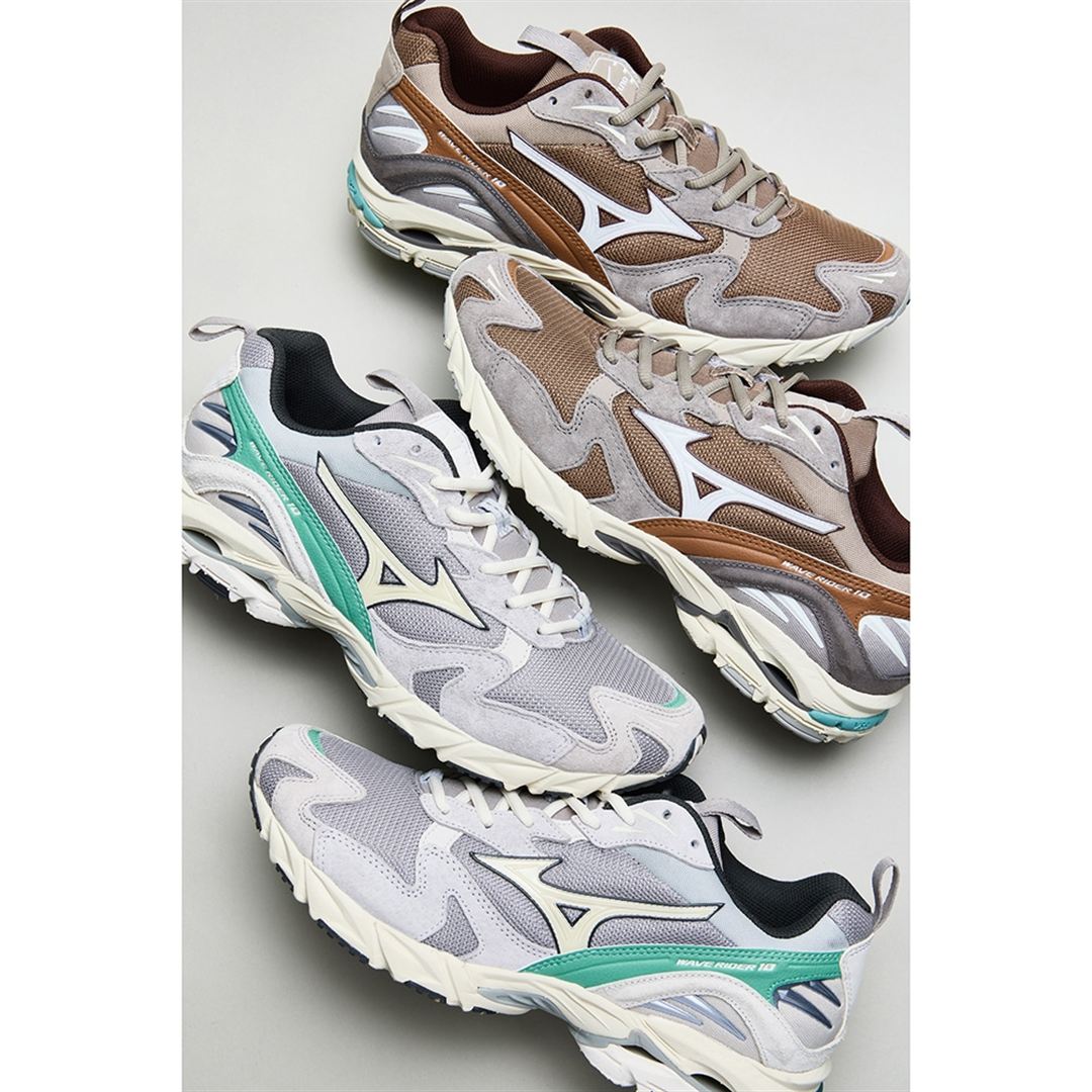 【ミズノ直営限定】WAVE RIDER 10 グレー×ホワイト×グレー 30.0