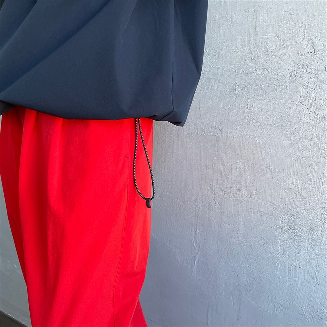 【JEANS FACTORY】ウォーターリパレントストレッチウーブンTシャツ ネイビー S