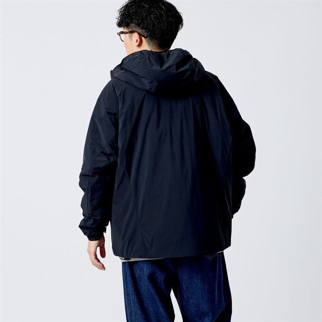 【JEANS FACTORY／吸湿発熱】ブレスサーモパファージャケット ブラック S