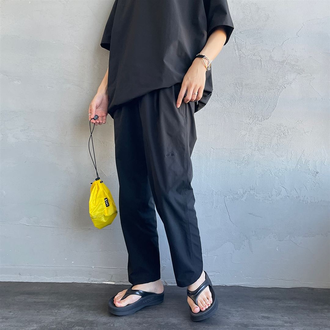 【JEANS FACTORY】ウォーターリパレントストレッチウーブンパンツ ブラック XL