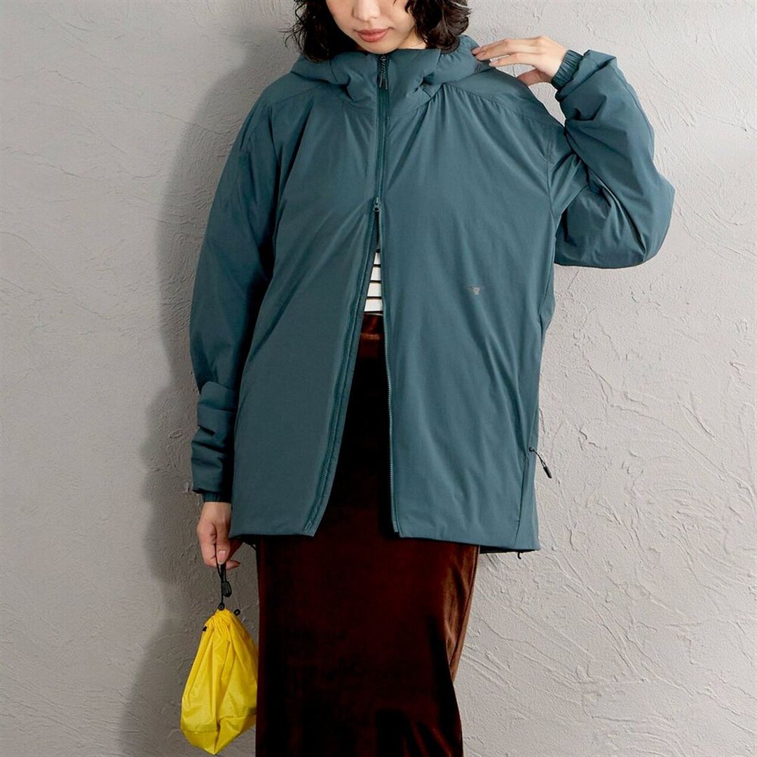 【JEANS FACTORY／吸湿発熱】ブレスサーモパファージャケット フォレストグリーン XL