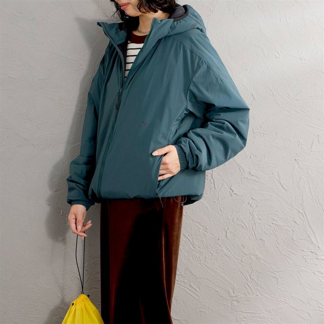 【JEANS FACTORY／吸湿発熱】ブレスサーモパファージャケット フォレストグリーン XL