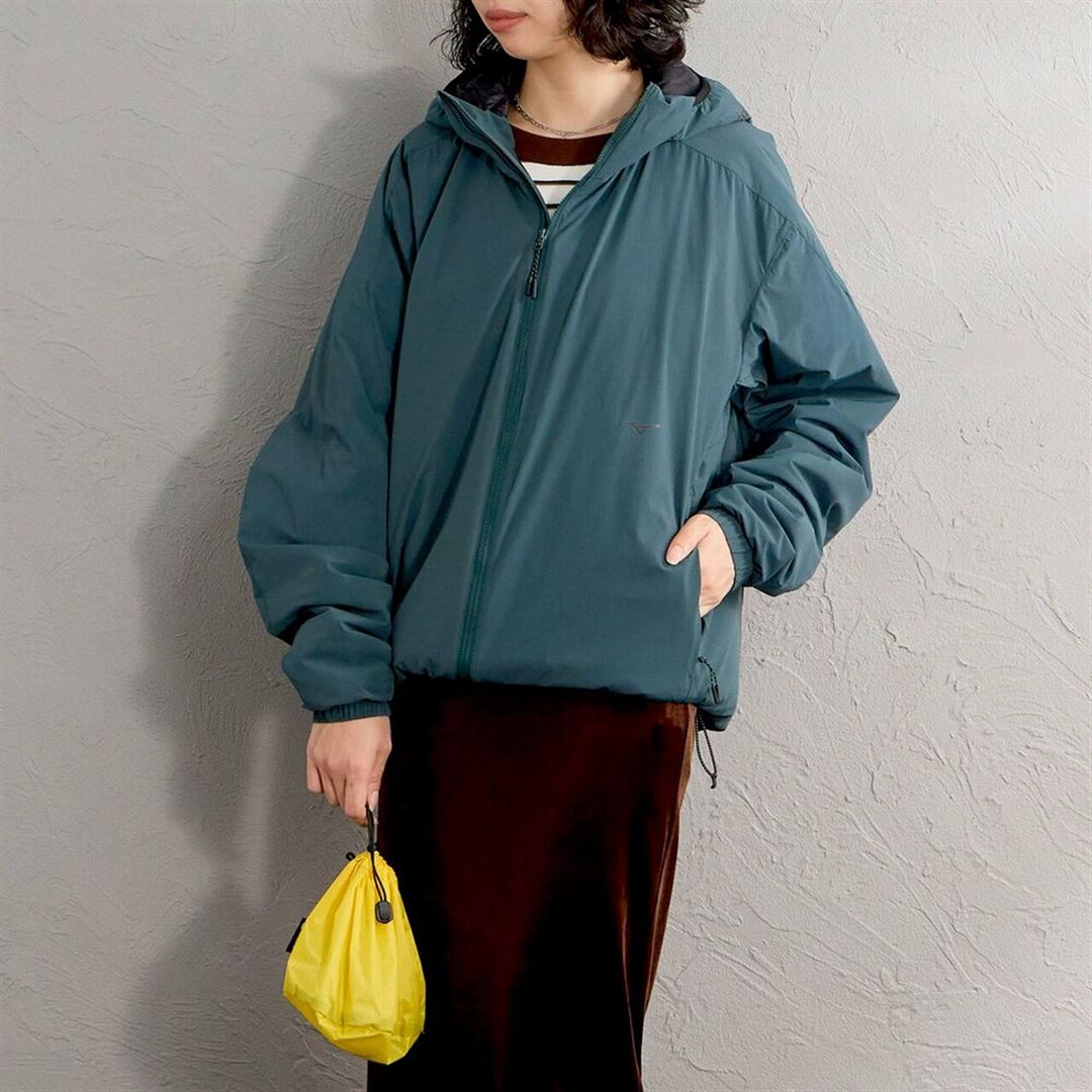 【JEANS FACTORY／吸湿発熱】ブレスサーモパファージャケット フォレストグリーン XL