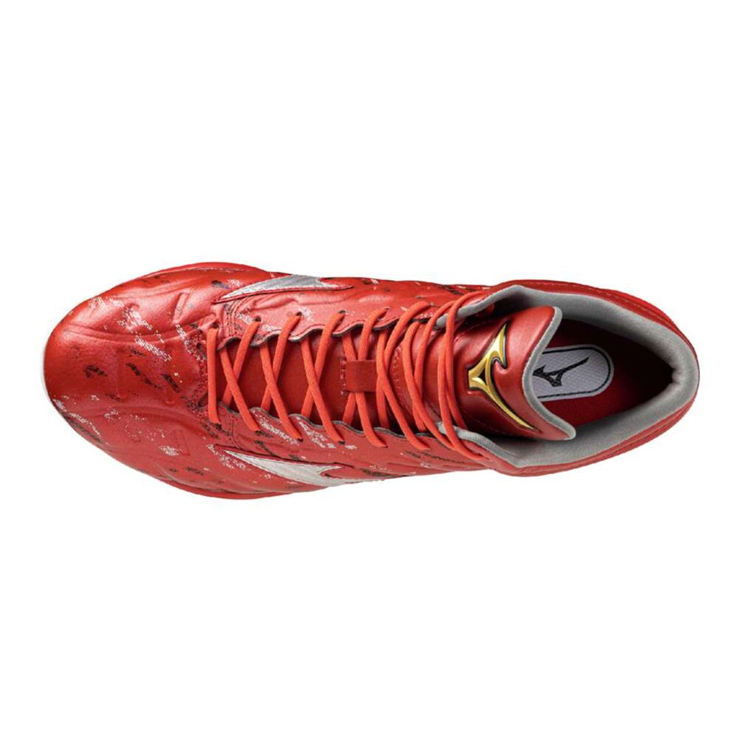 【ミズノプロ】クッションレボプロ MID(野球／ソフトボール) レッド×シルバー 26.0