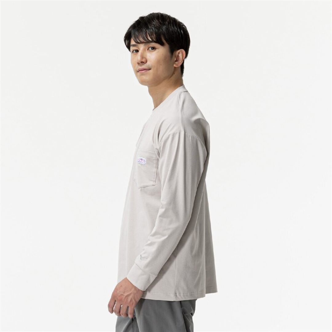 【ミズノ直営限定】ワンポイントロゴ ロングTシャツ シルバークラウド XO