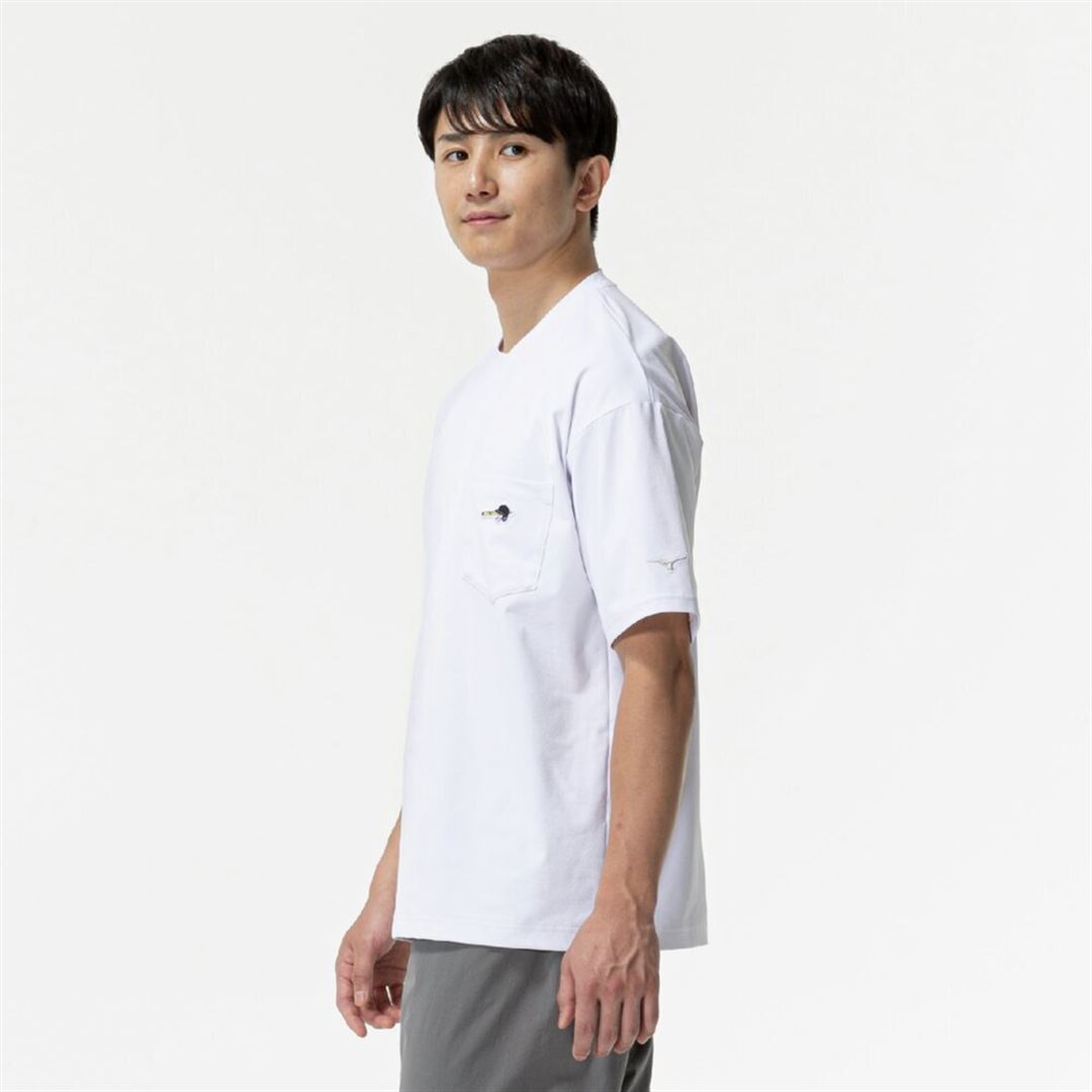 【ミズノ直営限定】ワンポイントロゴ Tシャツ(ワイドシルエット) ホワイト O