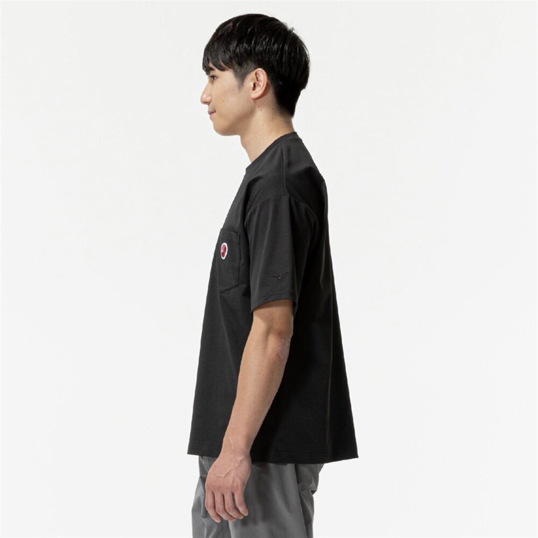 【ミズノ直営限定】ワンポイントロゴ Tシャツ(ワイドシルエット) ブラック O