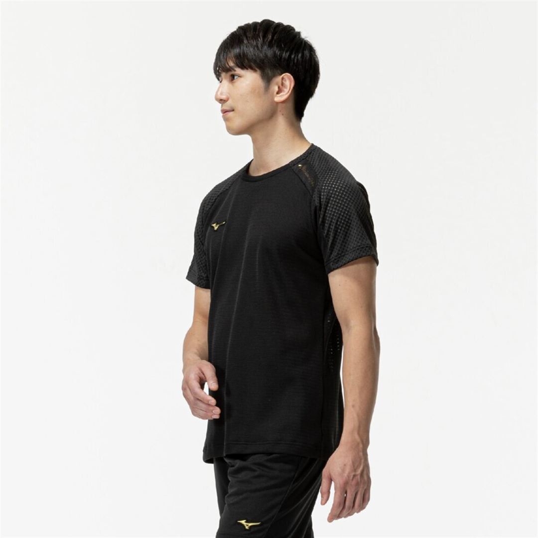 【ミズノ直営限定／ミズノプロ】クーリングTシャツ ブラック S