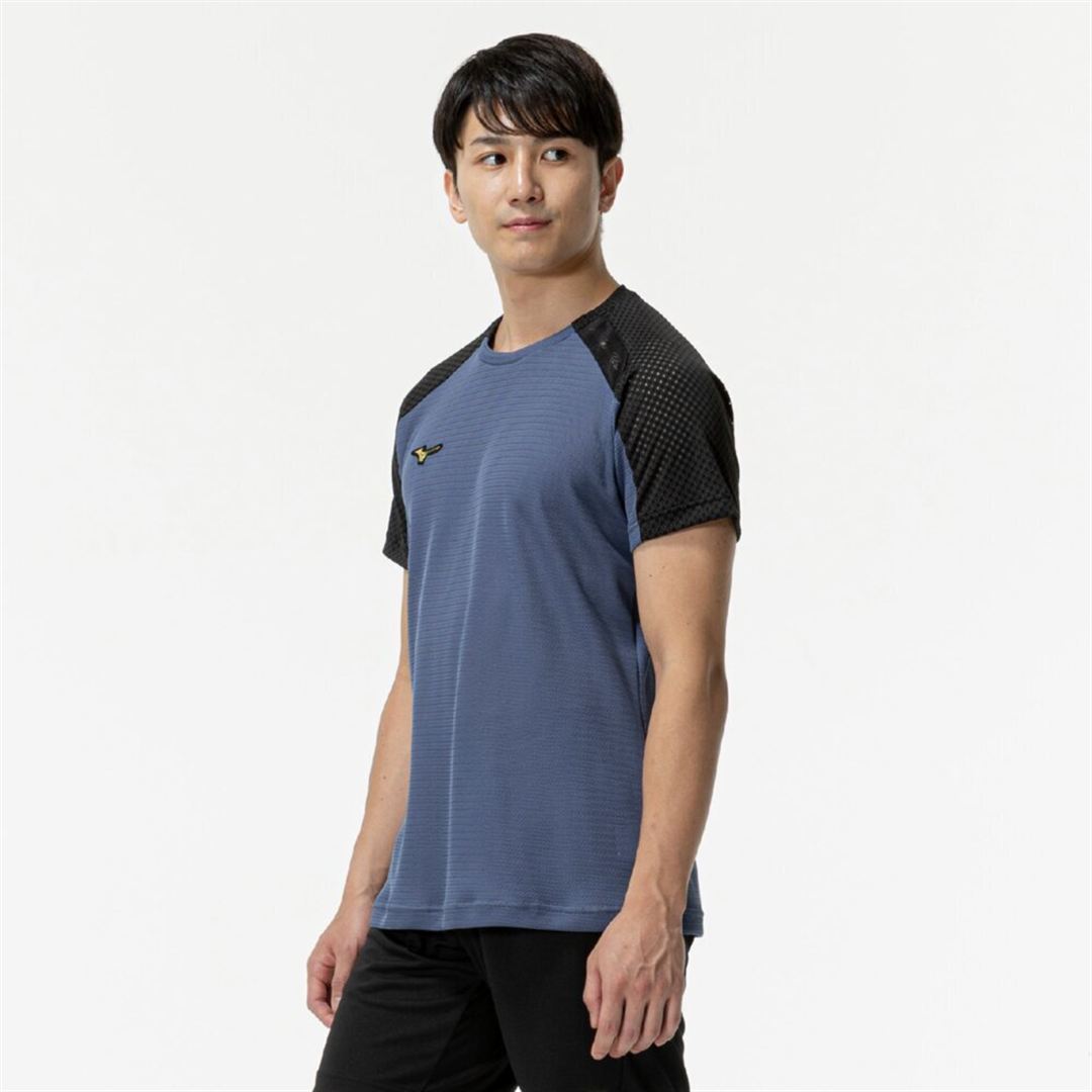 【ミズノ直営限定／ミズノプロ】クーリングTシャツ ヴィンテージインディゴ S