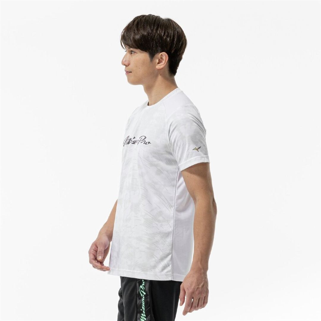 【ミズノプロ／遮熱素材】ソーラーカットTシャツ ホワイト S
