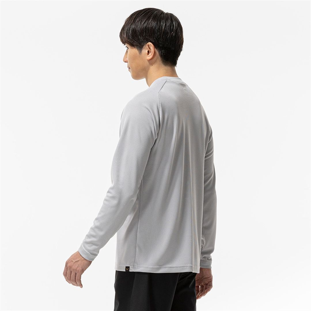 【ミズノプロ／汗処理／通気】KUGEKIロングTシャツ ハーバーミスト S