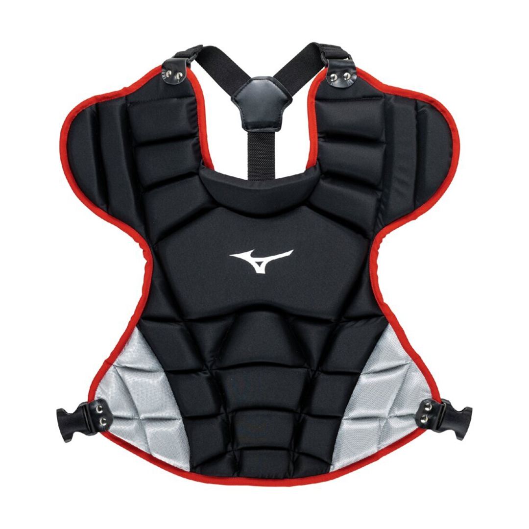 【ミズノ直営限定】軟式用／ゴムソフトボール用捕手防具セット ブラック×レッド