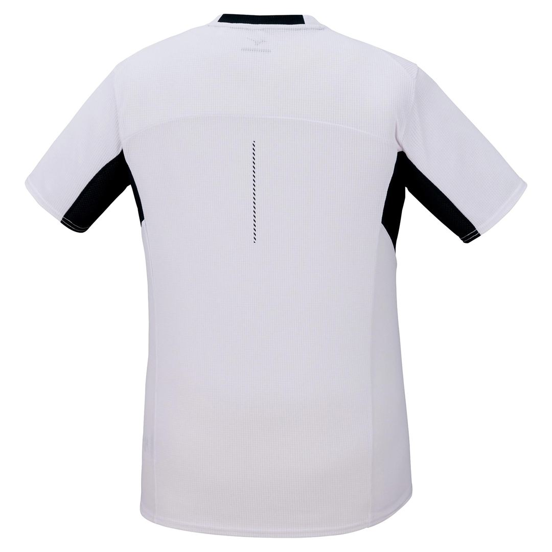 【汗処理／通気】ドライエアロフローTシャツ(大きいサイズ) ホワイト×ブラック 2L