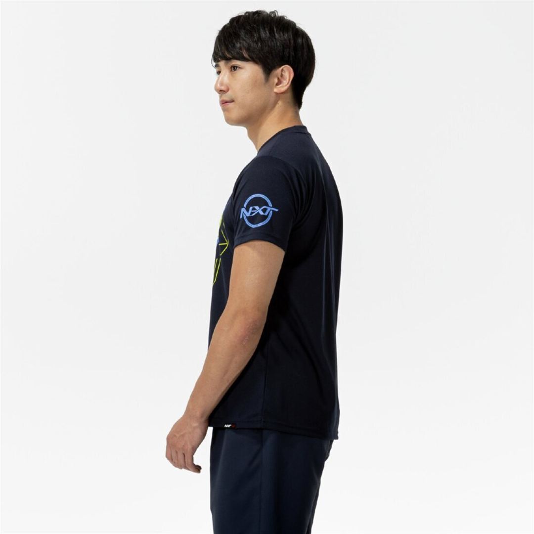【接触冷感】アイスタッチTシャツ ドレスネイビー S