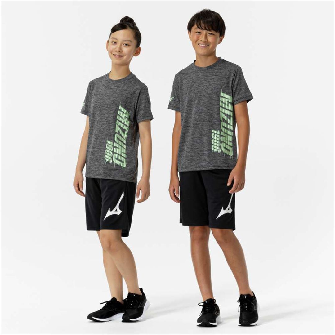 【抗菌防臭／防汚】GACHI Tシャツ ブラック杢 120